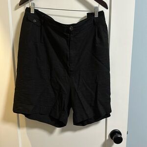 Black cotton shorts